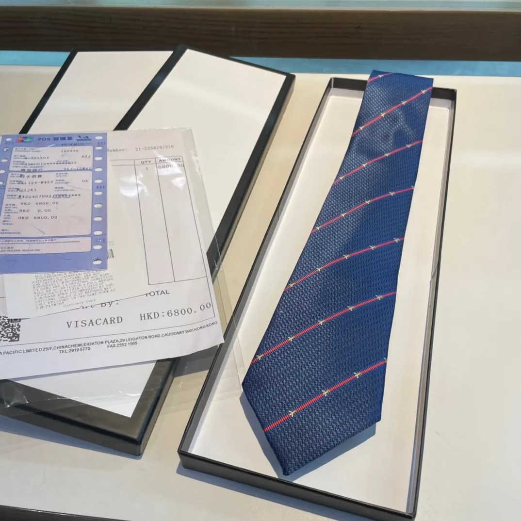 Cravates pour hommes Cravate en soie de mode 100% Cravate de créateur Jacquard Cravate classique tissée à la main et cravates d'affaires avec boîte d'origine