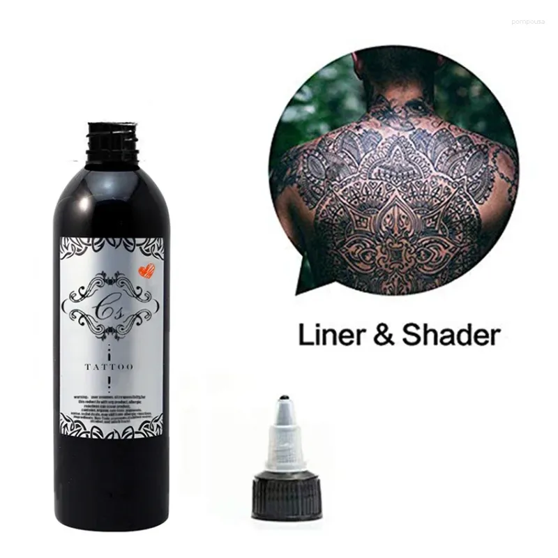 Tattoo -Tinten Ink Super Black Set 250 ml/ Flaschenpigmentkörper Art Lack Make -up Supplies Werkzeuge