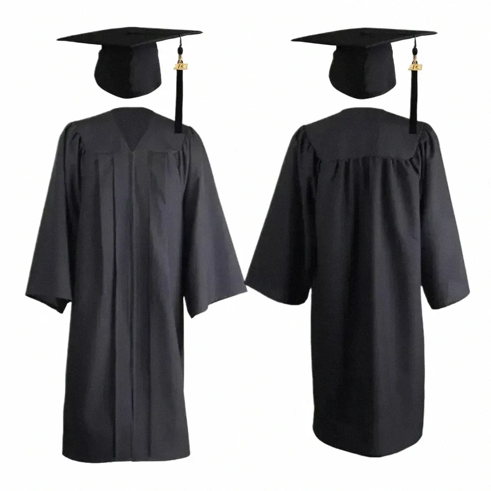 Photographie Confortable Cardigan académique Robe de diplôme Chapeau de cérémonie 2023 Set Universal Top Dr Graduati 1 l0qb #