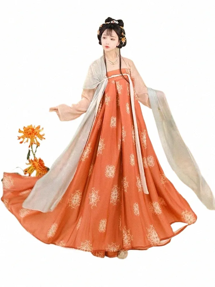 夏の女性タン王朝中国の伝統的な民俗衣装セットプラスサイズオリエンタルな古代ダンスウェアコスプレ衣類YS2168 G55A＃