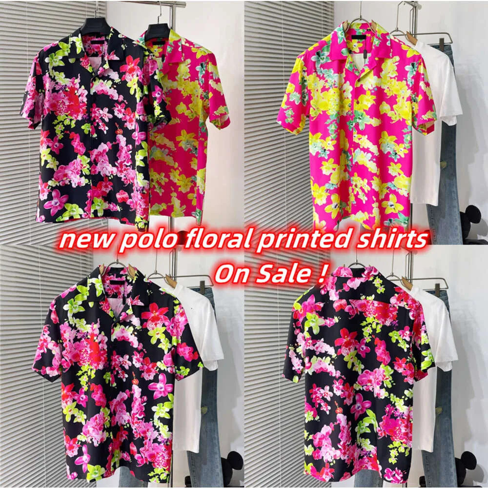 Bijpassende Zwembroek Shirts Heren Trainingspakken Hawaiiaanse Mannen Bloemenprint Casual Strand Shirts Oversize FZ2403292