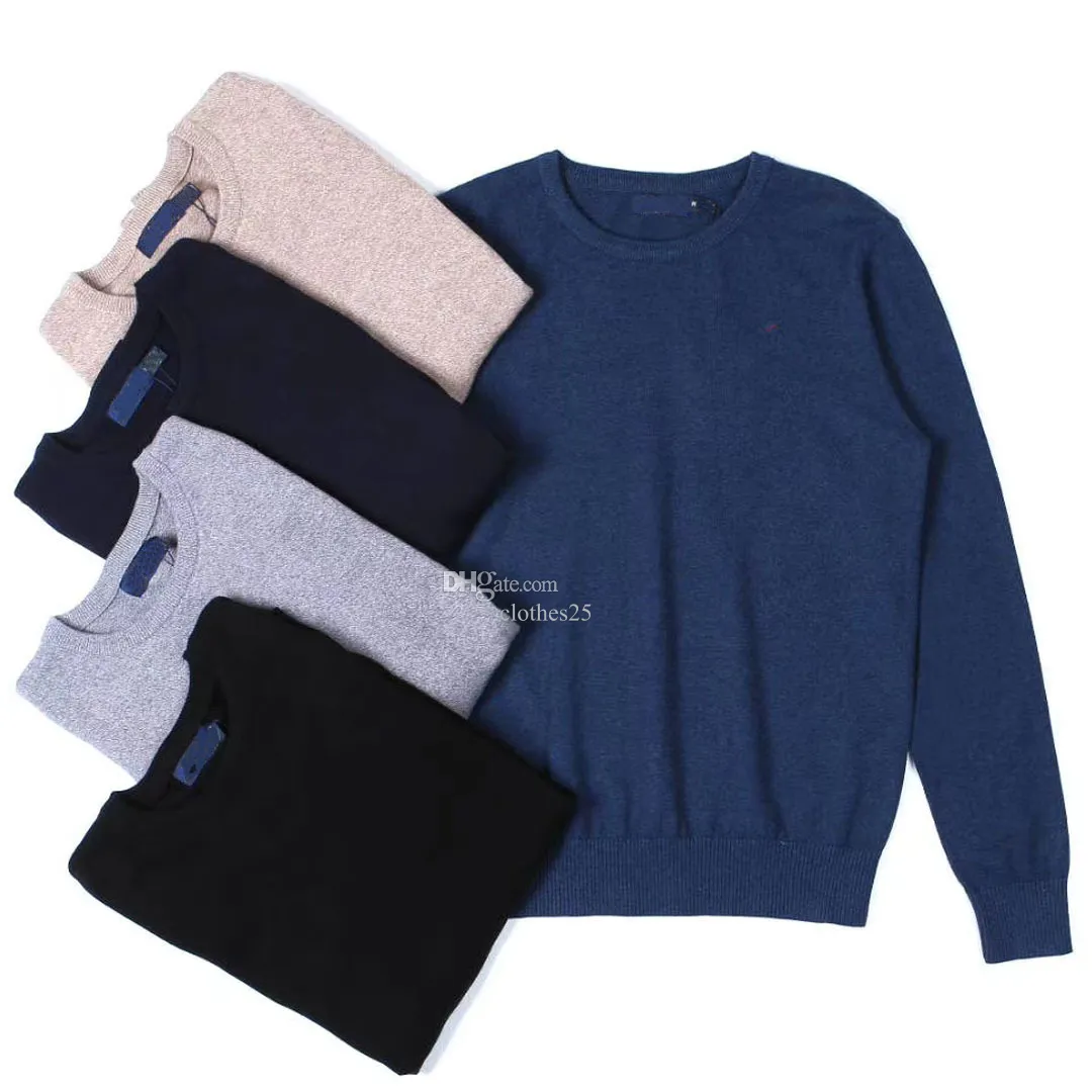 Pulls pour hommes col rond mile wile polo classique broderie pull en tricot coton décontracté pull chaud pull 5 couleurs