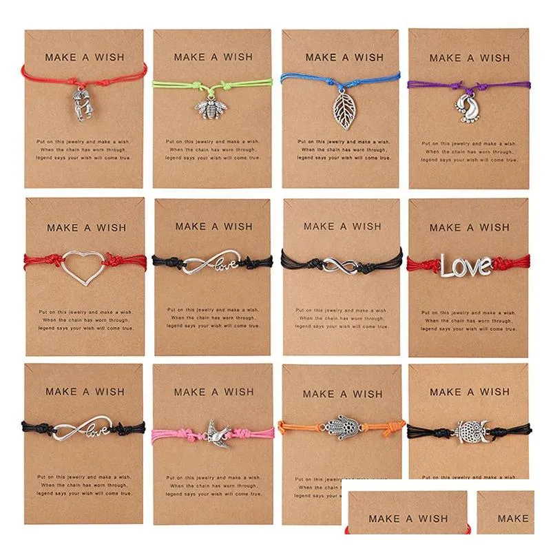 Identifikation Antike Sier Unendlichkeit Liebe Herz Eule Charms Armbänder Sommer Strand Frauen Mädchen Handgefertigte Lederarmband Schmuck Mit Dhyvo