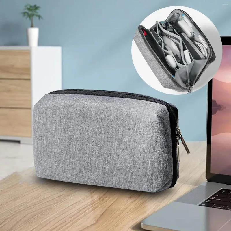 Aufbewahrungstaschen Elektronische Zubehörtasche Universal Wasserdicht mit Griff Kleine mehrere Taschen Kabelorganisator für Kopfhörer USB