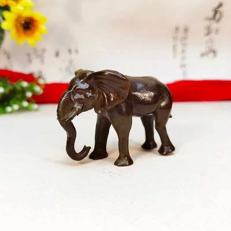 Decorative Figurines Unique Chinese Bronze Feng Shui Lucky Animal Copper Elephant Ornament Statues