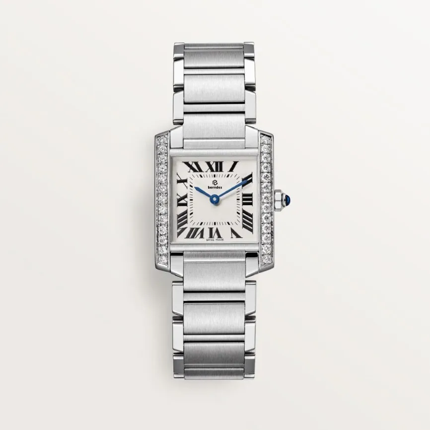 Женские модные часы, французские романтические часы из нержавеющей стали, водонепроницаемые, дизайн 282t