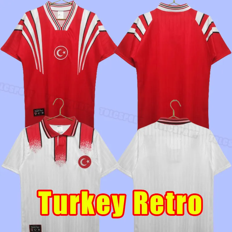 Retro 1990 Turquia Clube de Futebol Jerseys Burak Kenan Karaman Hakan Calhanoglu Zeki Celik Sukur Ozan Kabak Yusuf Yazici Turquia Camisa de Futebol Seleção Nacional