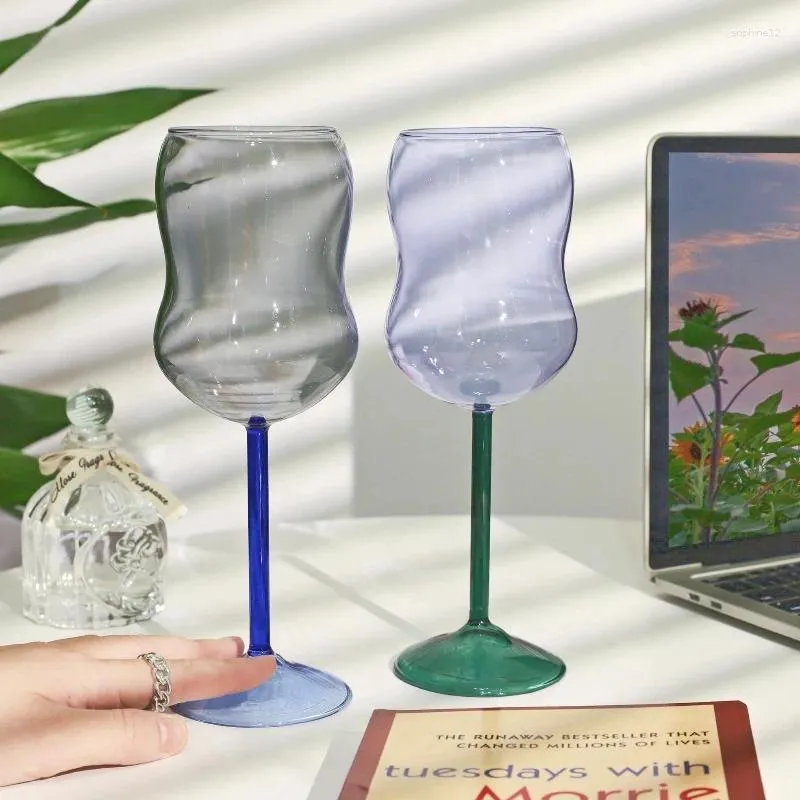 Wijnglazen Creatieve handgemaakte kleur champagne glazen beker beker sap hittebestendig water drinken cocktailglas