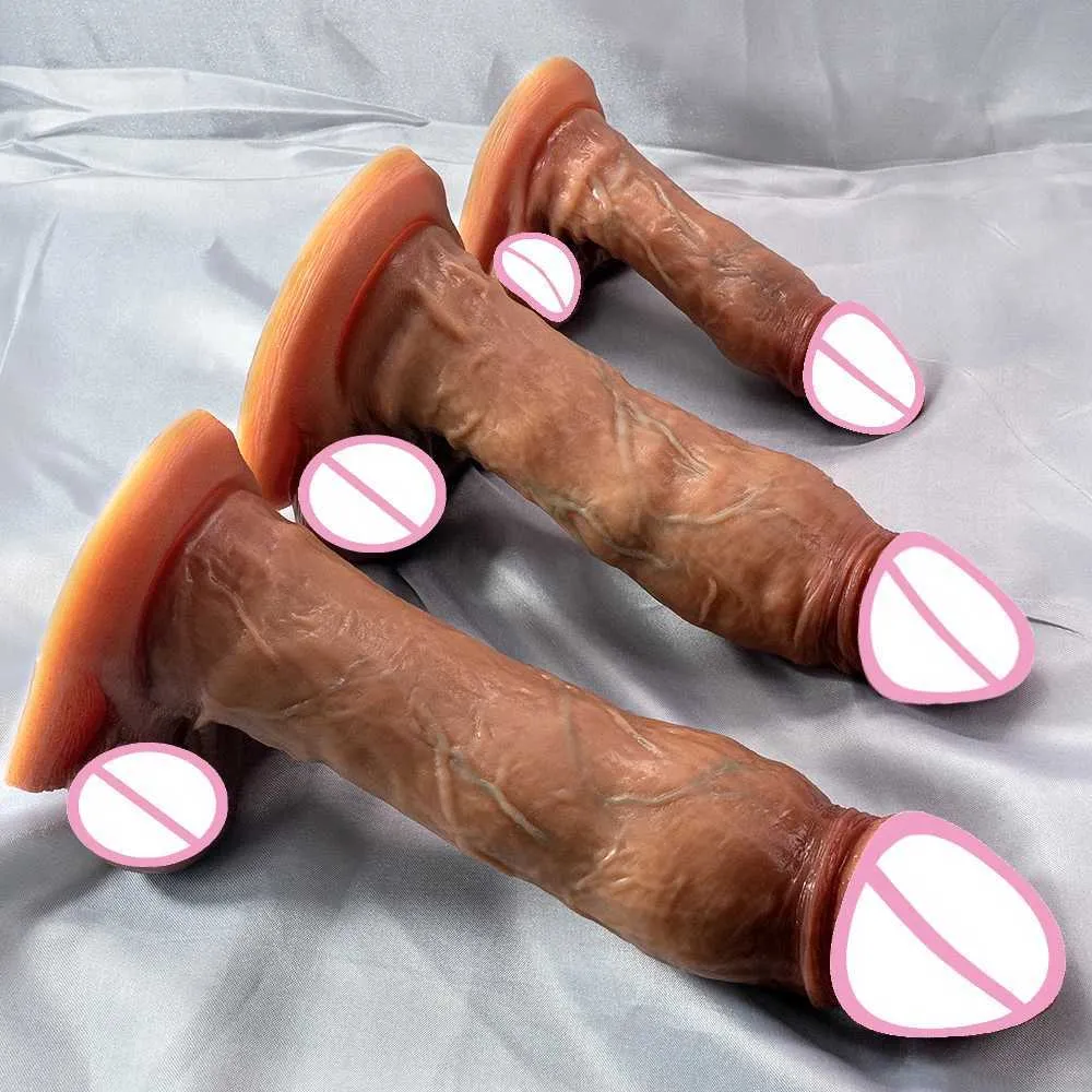 Nxy Dildos Dongs sml Grande Super Grande Pênis Brinquedo Sexual para Mulheres Silicone Poderosa Ventosa Anal Ferramentas Suaves para Adultos 18 240330