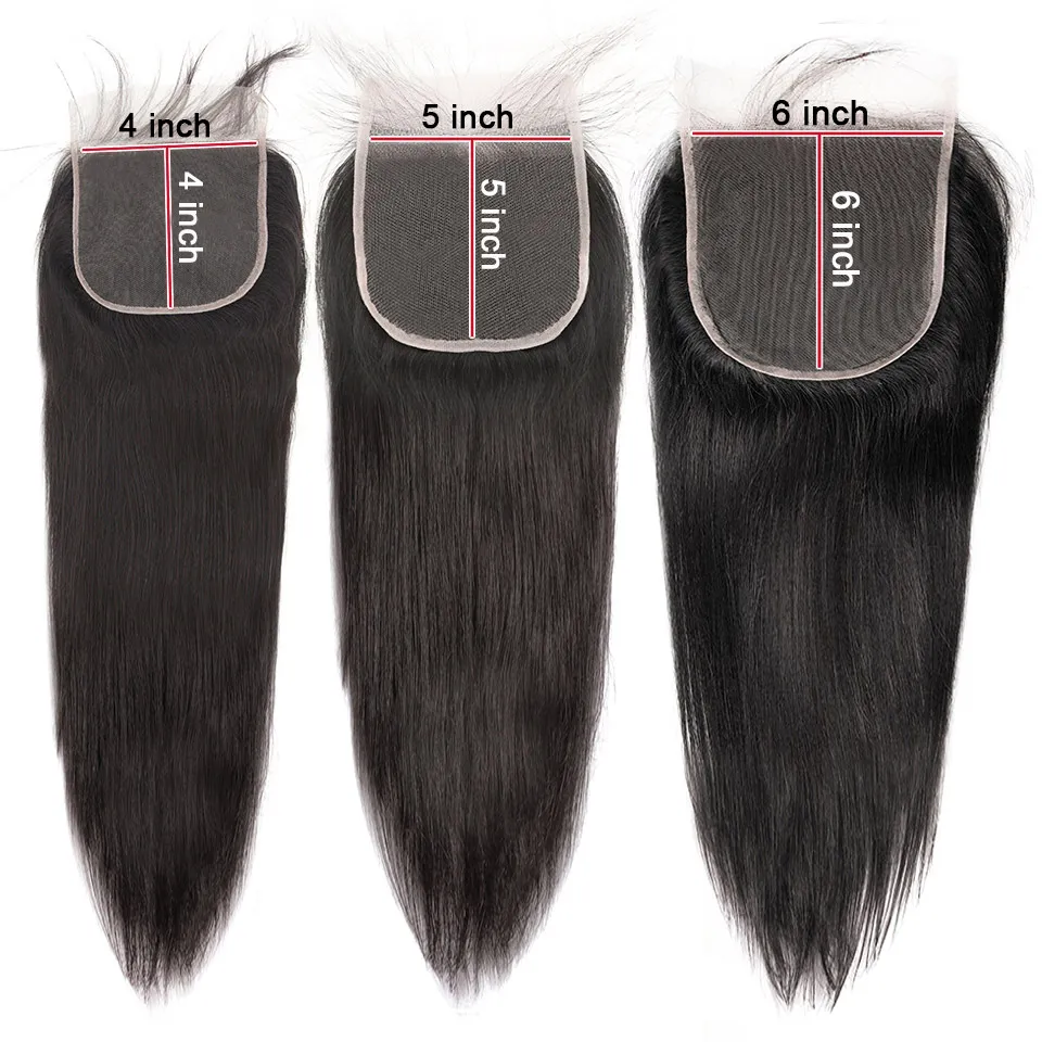 Transparent Lace Closure 5x5 and 6x6 Inch HD Invisible Remy Human Hair ...