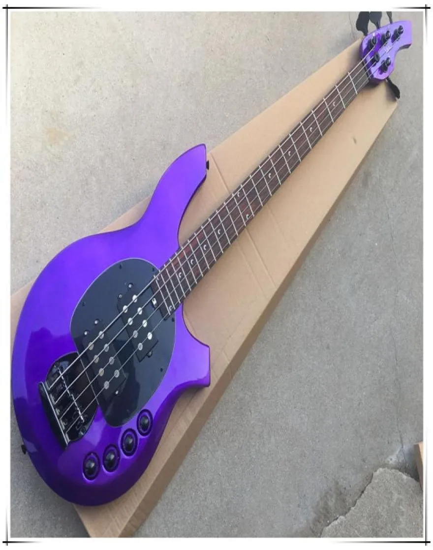 Factory Custom Purple Body 4strings Electric Bass Guitar z Rosewood OffurboardActive Pickupsblack Hardwareoffer Dostosowywano 6476670