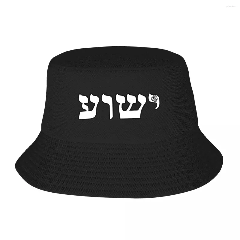 Berets Yeshua In Hebrew Bucket Hat Panama For Man Woman Bob Hats Cool Fisherman Summer Beach Fishing Unisex Caps