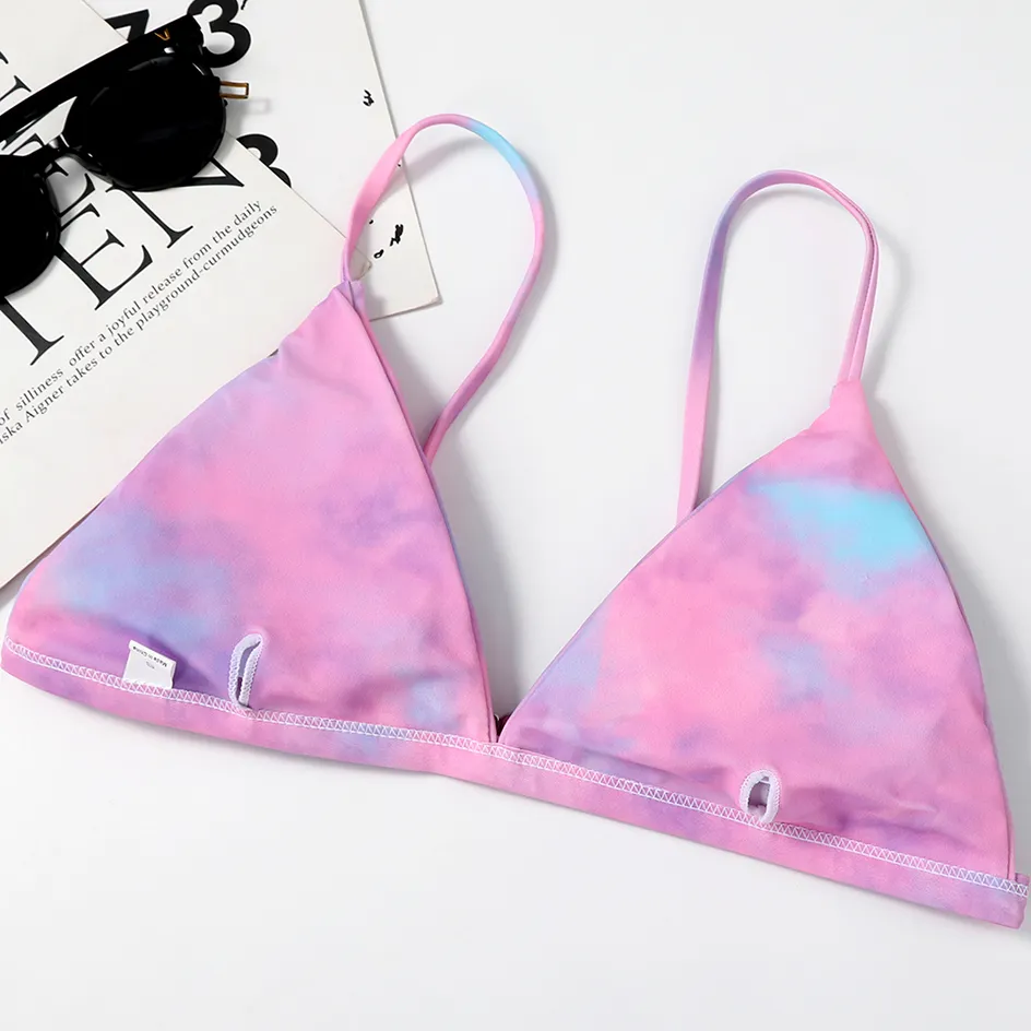 Sexy Bikini Micro Thong Bikini Set Tie Dye Brazilian Swimwear For Women ...