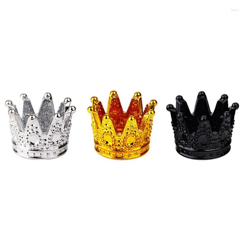 Candle Holders European-style Halloween Glass Candlestick Aromatreatment Ornaments Personalized Handmade Mini Crown Jewelry Box