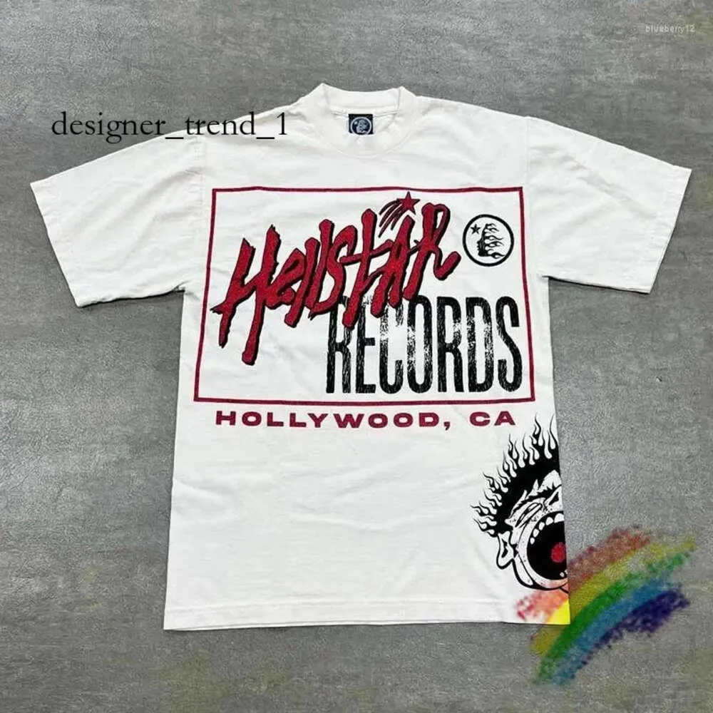 Рубашка Hellstar Мужские футболки Мужские футболки с коротким рукавом Белые записи Мужские мужские дизайнерские рубашки с принтом Повседневная футболка-футболка 2387