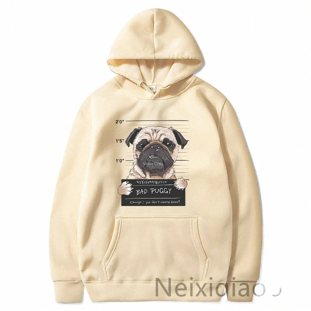 plus storlek kawaii carto dålig py tryck huvtröja kvinnor män huvtröjor harajuku kvinnlig pullover casual kläder toppar a2vj#