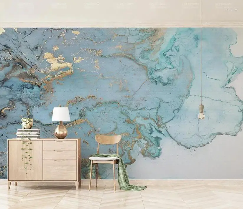 Wallpapers CJSIR Custom Large Murals Blue Gilding Texture 3D Wallpaper For Living Room Po Mural Wall Paper TV Backdrop Bedroom Decor