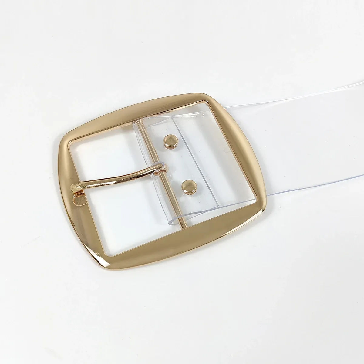 Designer White Clear PVC Corset Belt for Women 6 cm Wide 
