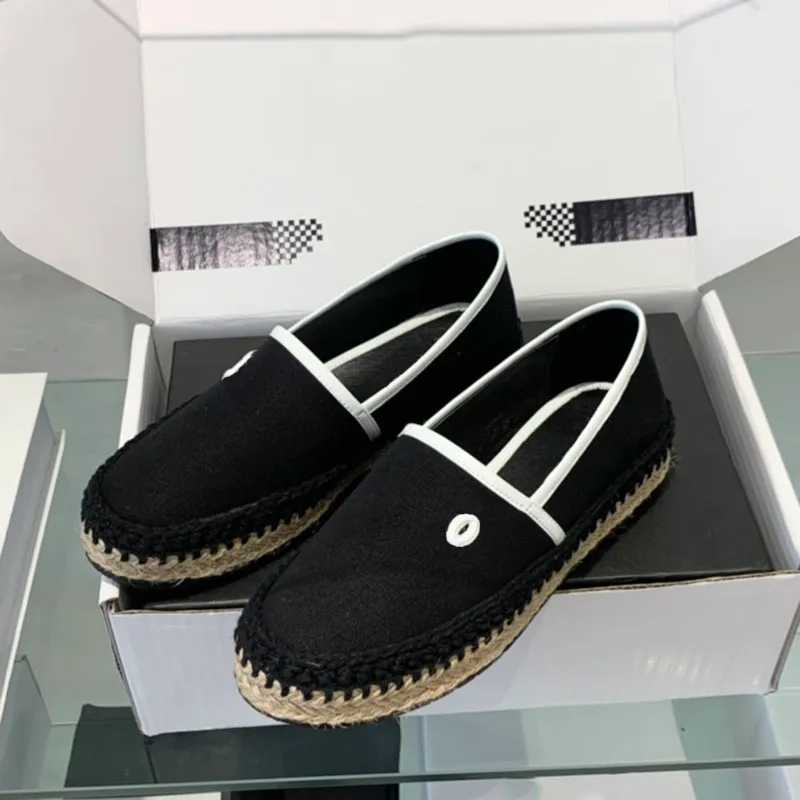 Womens Dress Shoes Slip On Espadrilles Ladies Moccasins Loafers Platform Heels Leisure Shoe Rubber Sole Luxurys Straw Outdoor Casual Shoe Girls Slide For A Gifts