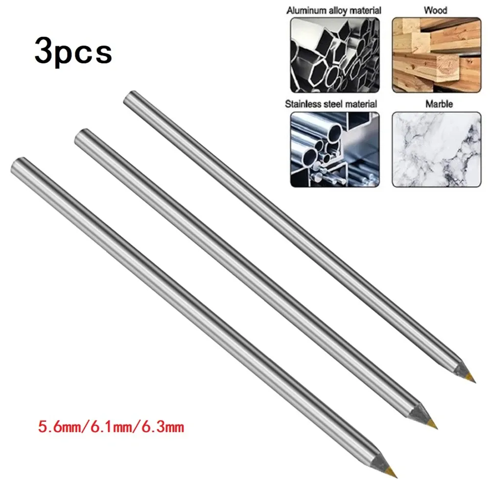Carbide Scriber Pencil Alloy Scribe Pen Metal Wood Glas Tile Carving Cutting Marker Pencil Woodworking Single Head Marking Tool