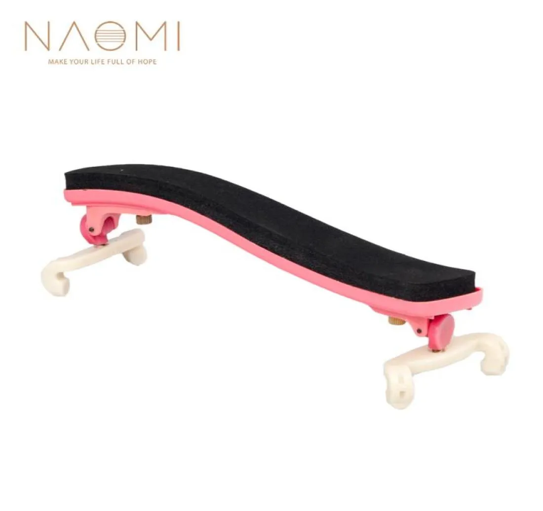 NAOMI Violin Shoulder Rest Adjustable 44 34 Shoulder Rest Plastic For 44 34 Violin Pink Violin Parts Accessories NEW9281727