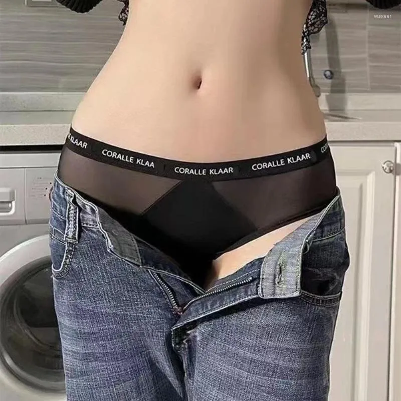 Kadın Panties 3 PC/Lot Şeffaf Ultra Yetenekli Dikişsiz İç Çamaşır Orta Katmanlı Rahat Spor Kılavuzu Kadın şeffaf örgü üçgen