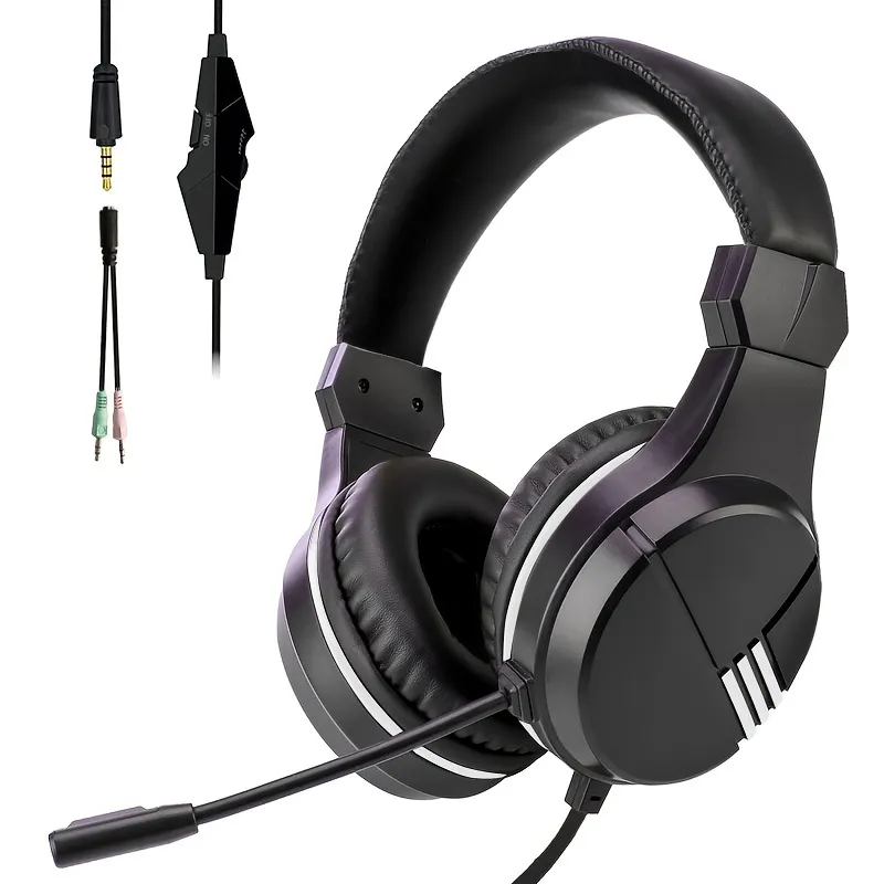 DHgate Kids Over Ear Wired Gaming Headset with Mic for Kindle iPad Tablet PC Stereo Headphone for Boys Girls Adults Teens School Childrens Electronics