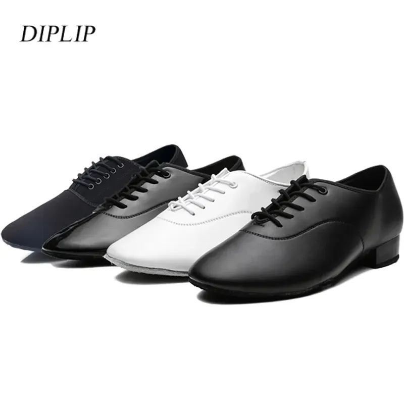 Men's Latin Dance Shoes - Ballroom Tango Jazz Performance Shoes With Soft Leather Sole