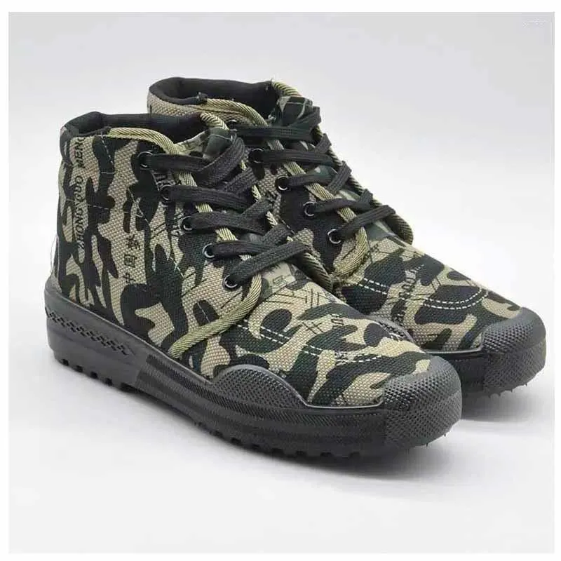 Freizeitschuhe Herren Outdoor Taktische Sport Militärische Ausbildung Camouflage Site Laborers Slip Wear Canvas