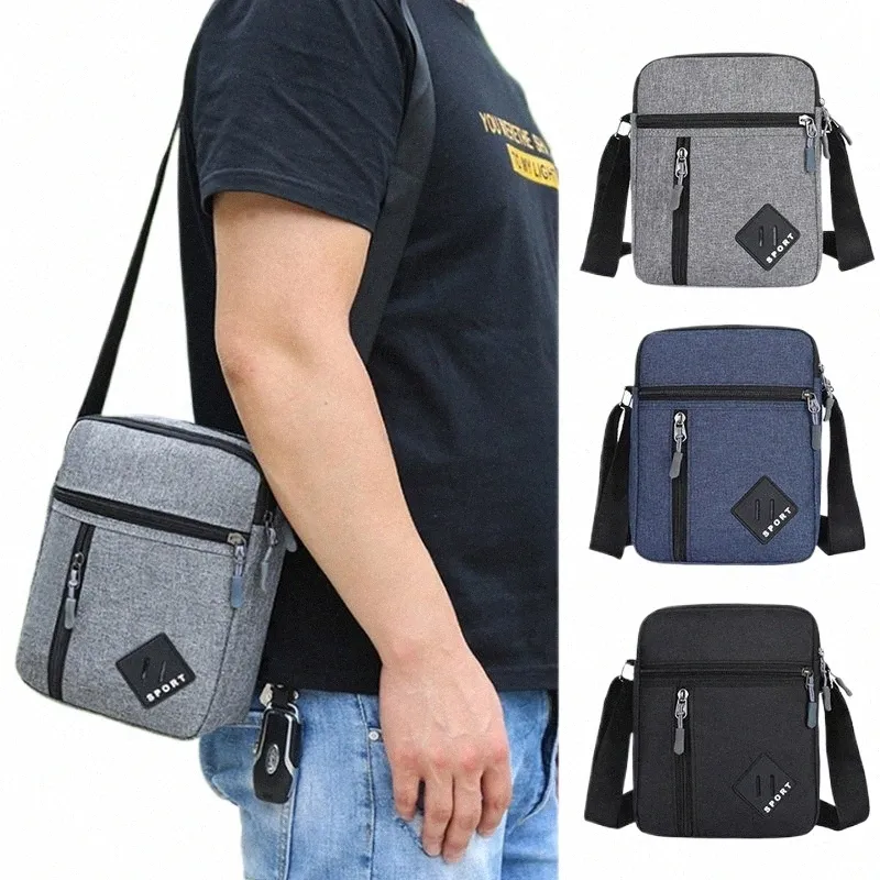 new Men's Menger Bag Crossbody Shoulder Bags Men Small Sling Pack For Work Busin Waterproof Oxford Packs Satchel Purse Q2gg#