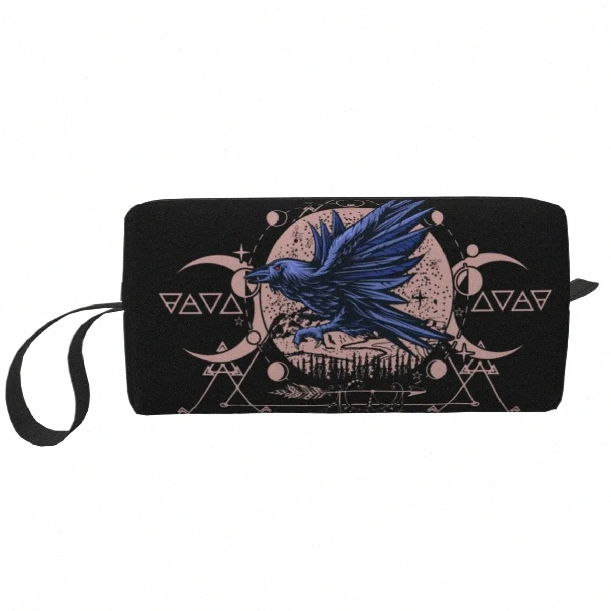 Raven Wiccan Mandala Makeup Bag Mulheres Viagem Cosméticos Organizador Fi Armazenamento Sacos de Higiene Pessoal Dopp Kit Box Case j7XO #