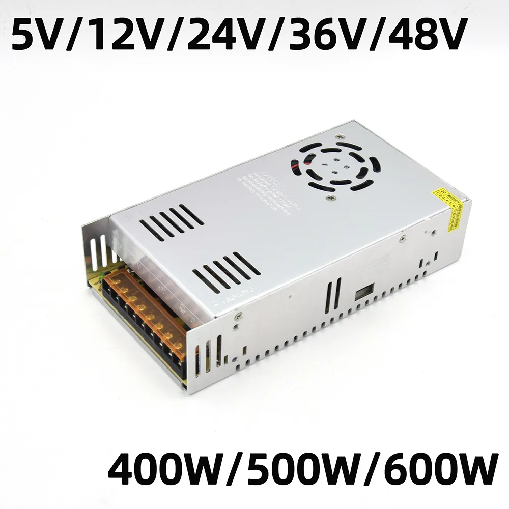 400W 500W 600W ALIMENTATION DE SORTIE ALIMENTATION TRANSFORME DE LUMIÈRE AC 110V 220V À DC 5V 12V 24V 36V 48V ADAPTATEUR D'ALIMENTATION D'ALLUPATION POUR LE