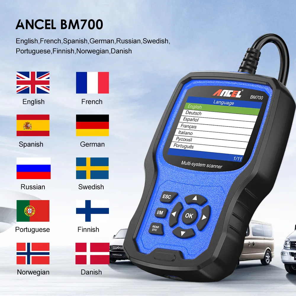 Scan Tool Injector Coding Interface ANCEL BM700 OBD2 Scanner Automotive Diagnostic Tool for BMW with ...