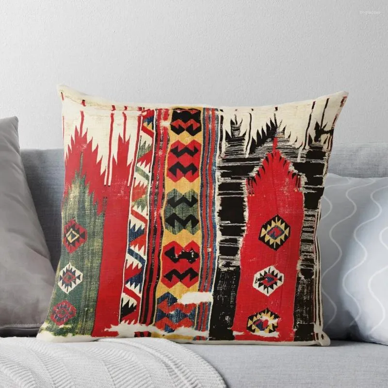 Poduszka aksaray antyczna tureckie cappadocian kilim dywan fragment nadruk sofy sofy s sofa