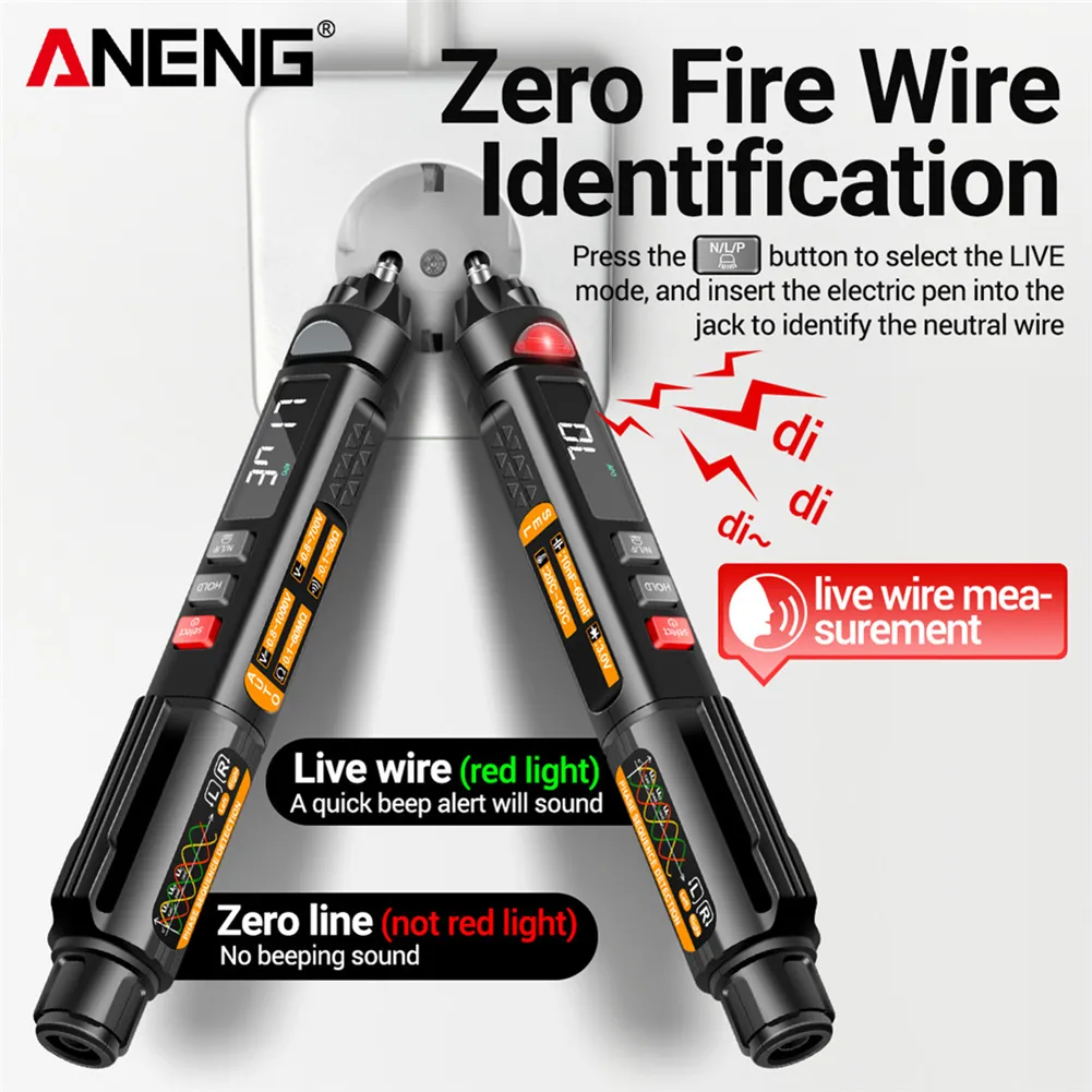 ANENG A3009 Digital Multimeter Pen – Smart Voice Broadcast, DC/AC Tester, 6000 Counts
