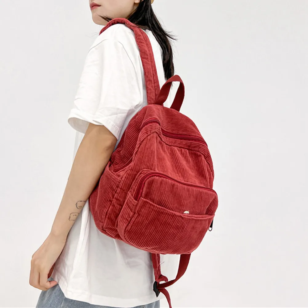 bdg embroidered mini corduroy backpack Corduroy Mini Backpack Solid Color Crossbody... From Annides, $14.13