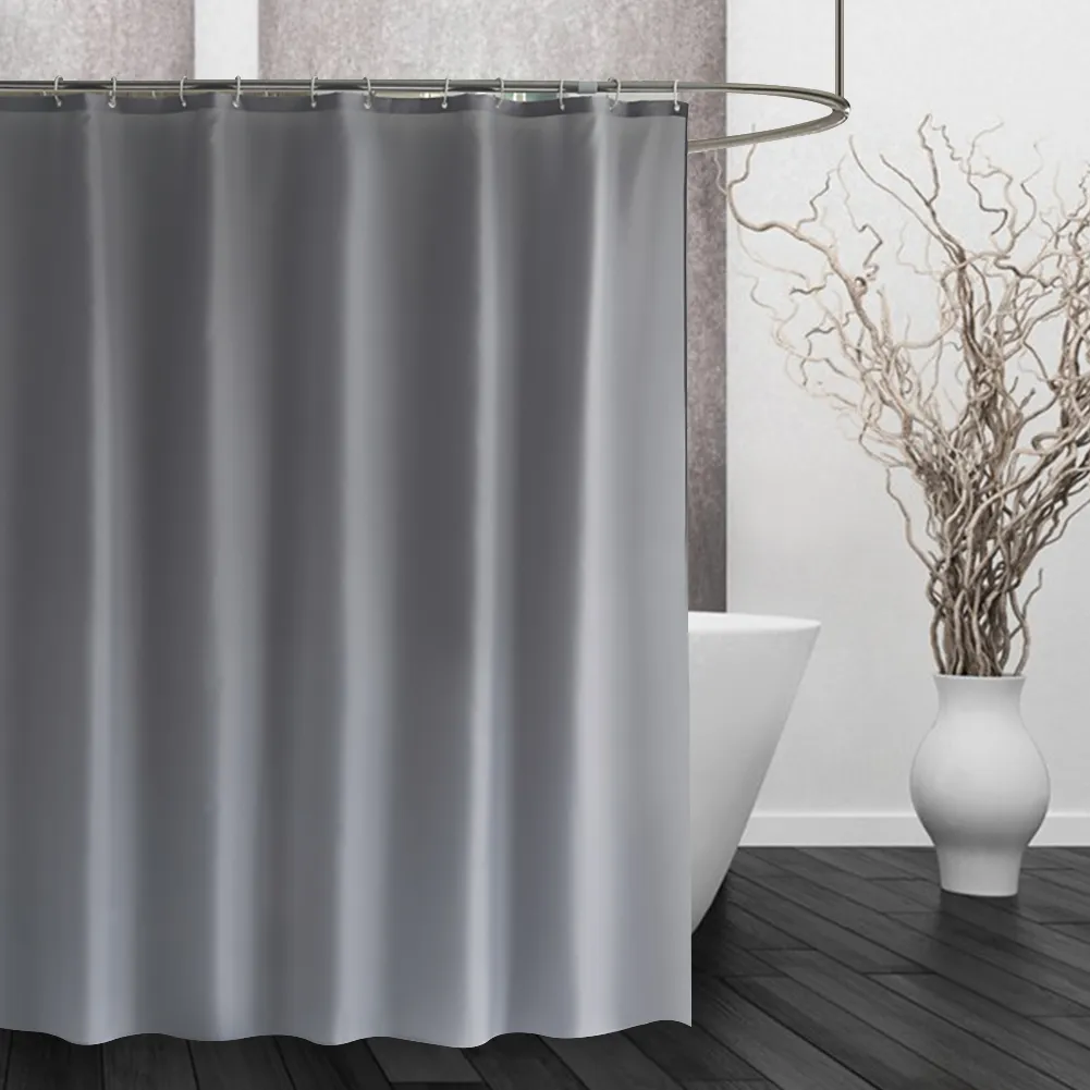 Cortina De Ducha Impermeable PEVA Transparente – Con Ganchos, Repelente Al Agua (72x72 Pulgadas)