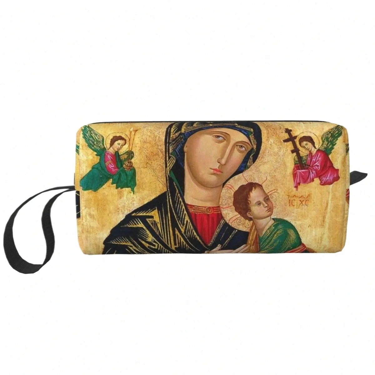 Our Lady of Perpetual Help Toalette Bag Roman -katolsk jungfru Mary Kosmetisk makeup Organiser Kvinnor Beauty Storage Dopp Kit Box S9DR#