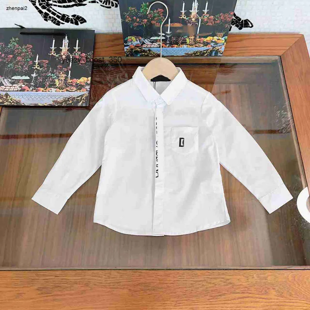 Burberrlies Luxury Designer Baby Shirt Autumn Clothing Fashion Pocket Dekoration Barn LAPEL TOP STORLEK 110-160 CM BARN BLOUSES