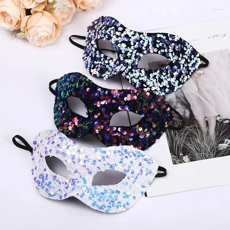 Party Supplies 1 Pcs Sequin Gradient Glitter Makeup Mask Durable Design Facial Plastic Holiday Lace Prom Venetian