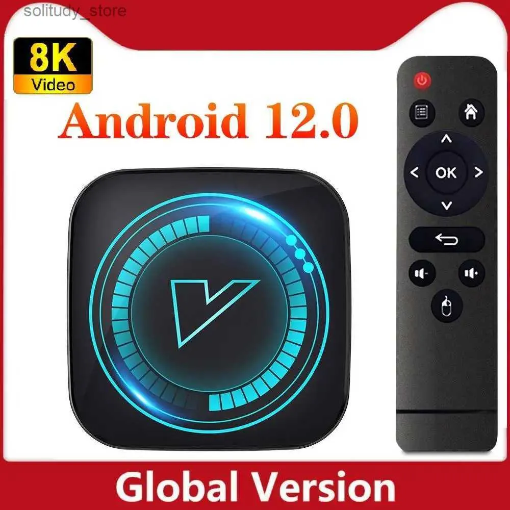 Set Top Box VONTAR Allwinner H618 Android 12 TV Box Quad Core Cortex A53 Android 12.0 Media Player 8K Vídeo BT4.0 Dual WiFi 4K HDR10 + TVBOX Q240330