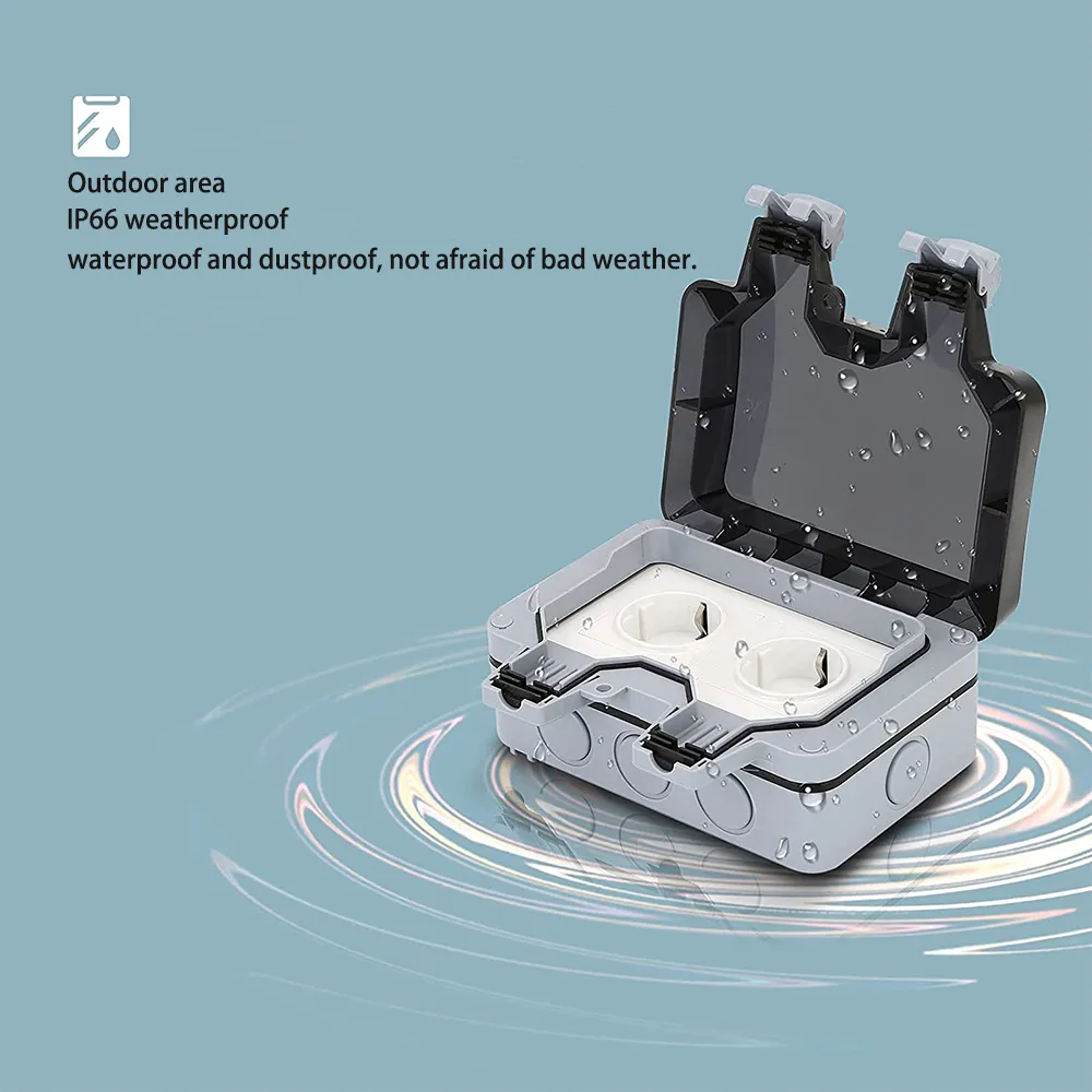 Waterproof Plug Socket Adapter DHgate.com:IP66 Outdoor Waterproof Plug Socket, Double EU Standard 16A ...