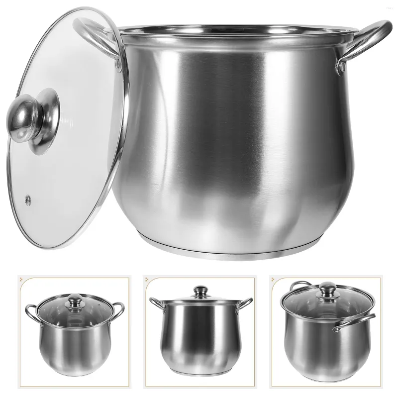 Pottes à double chaudières en acier inoxydable avec couvercle Pottes de cuisson en métal Assexes à ultra-haute pression