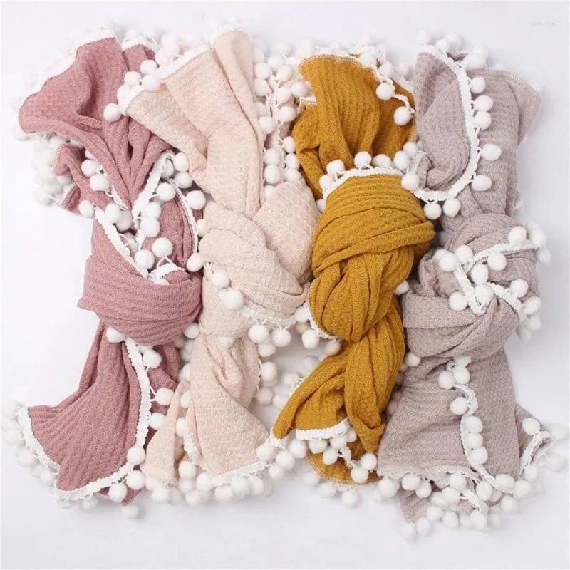 Couvertures d7yy bébé coton doux réception de coton couverture de la coton à tricot à tricot à tassel