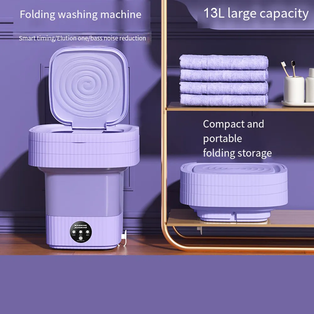 Portable Foldable Washing Machine With Spin Dryer Automatic Mini
