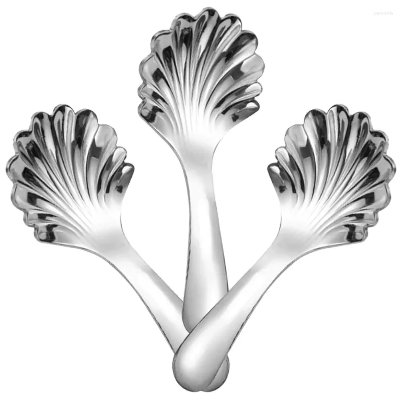 Spoons 3pcs Dessert Dining Metal Cutlery Stainless Steel Teaspoon