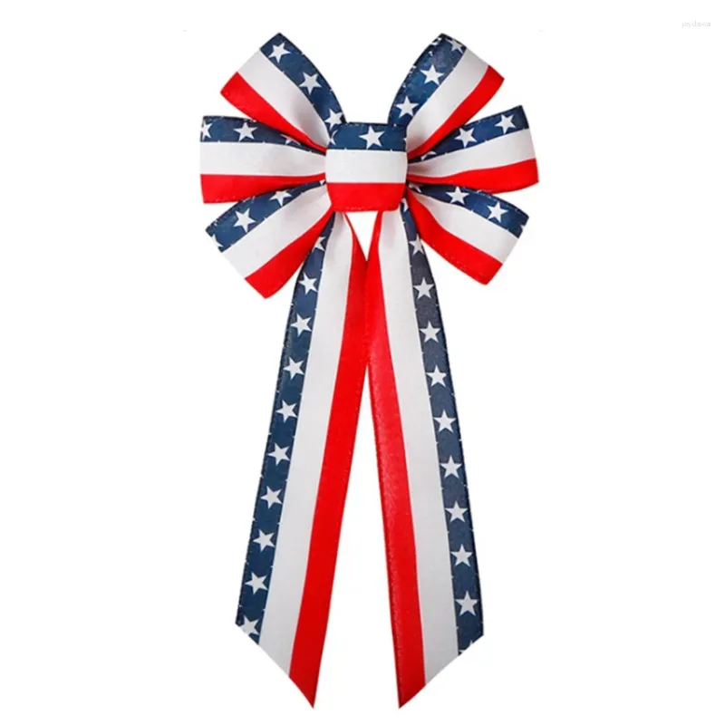 Decorative Flowers Patriotic Wreath Red And Blue American Flag Memorial July 4 Day Labor Veterans Independence D