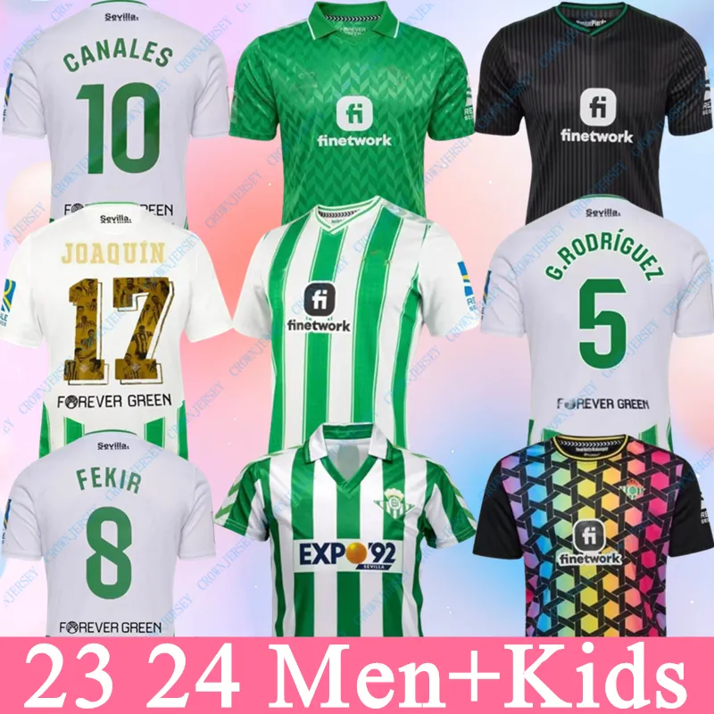 2023 2024 Real Betis Soccer Jerseys Fekir Isco Manga Corta Joaquin B.iglesias Camiseta de Futbol Juanmi estadio la cartuja 23 24 Ayoze Roca Special Edition Kids