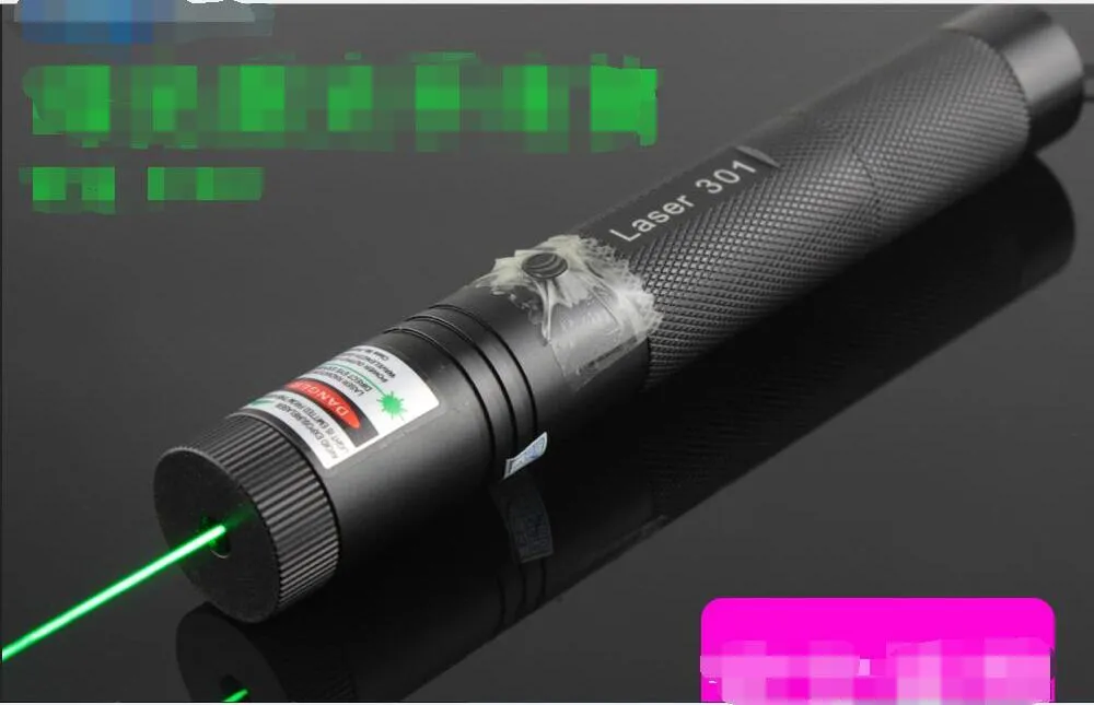 Jakt 1000m 532nm 5MW grön laserpekare Sikt SD 301 Pekare Hög kraftfull justerbar fokus Red Dot Lazer Torch Pen Projection utan batteri