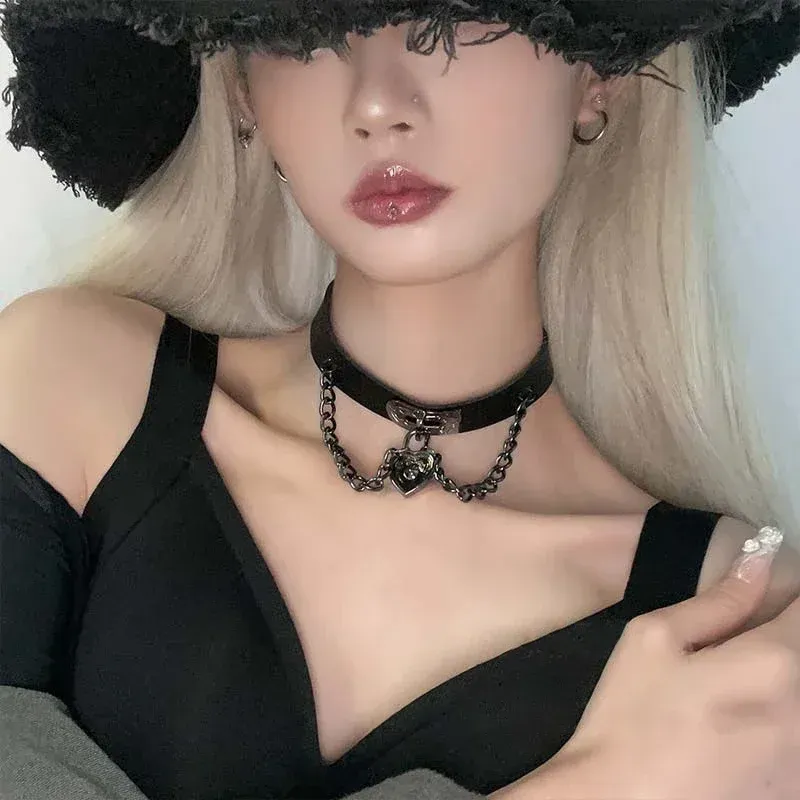2024 Harajuku Gothic Choker - 20 Styles Punk PU Leather